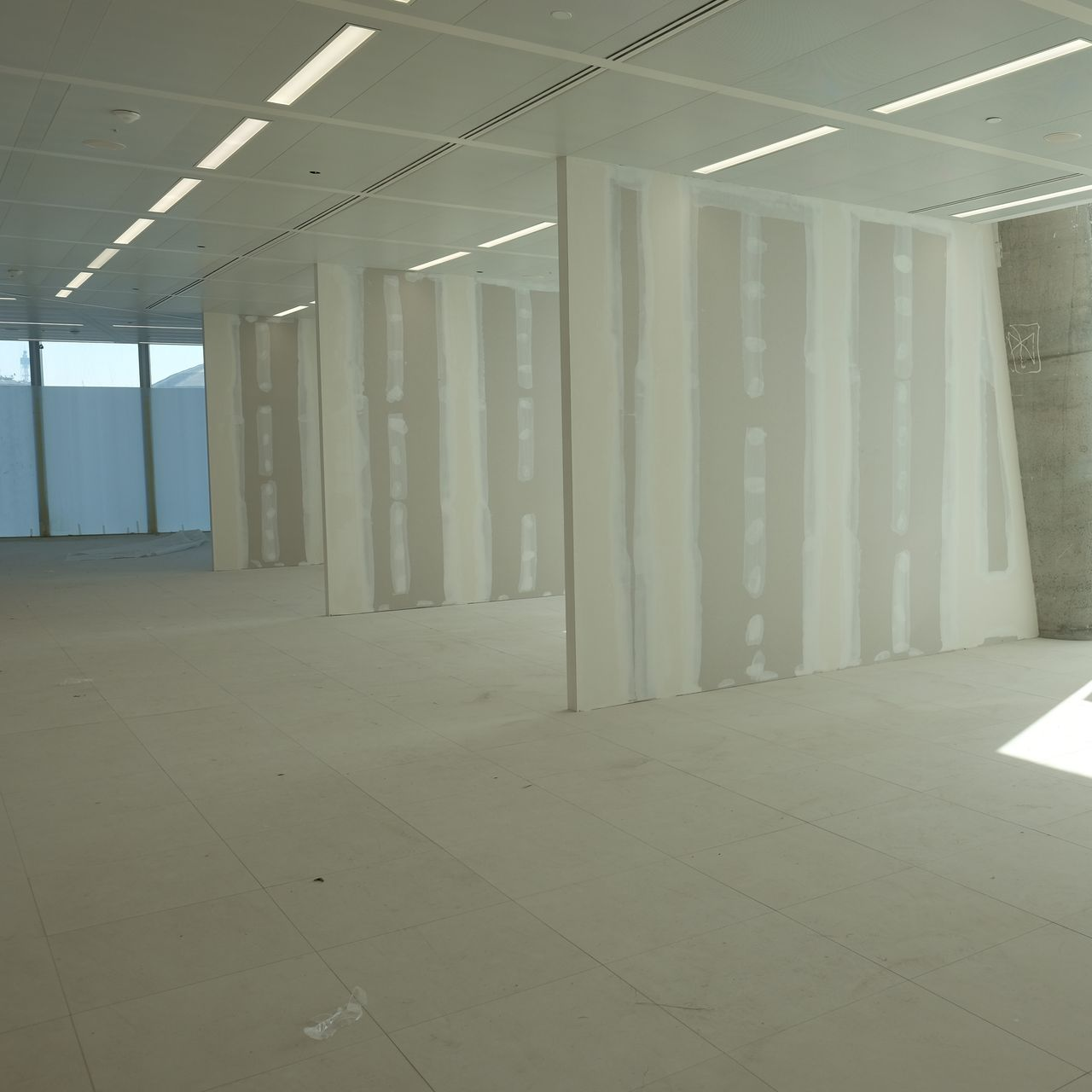 Cloisons en Placo dans un bureau