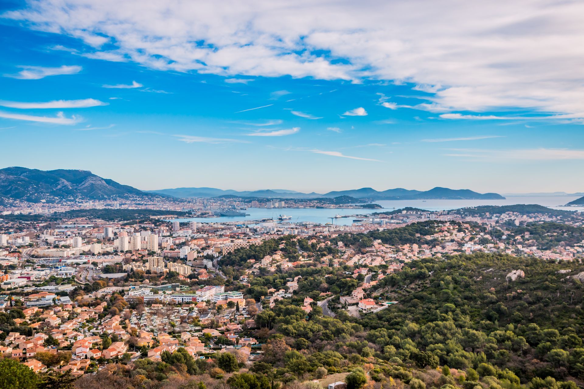Vue panoramique de la ville de Toulon
