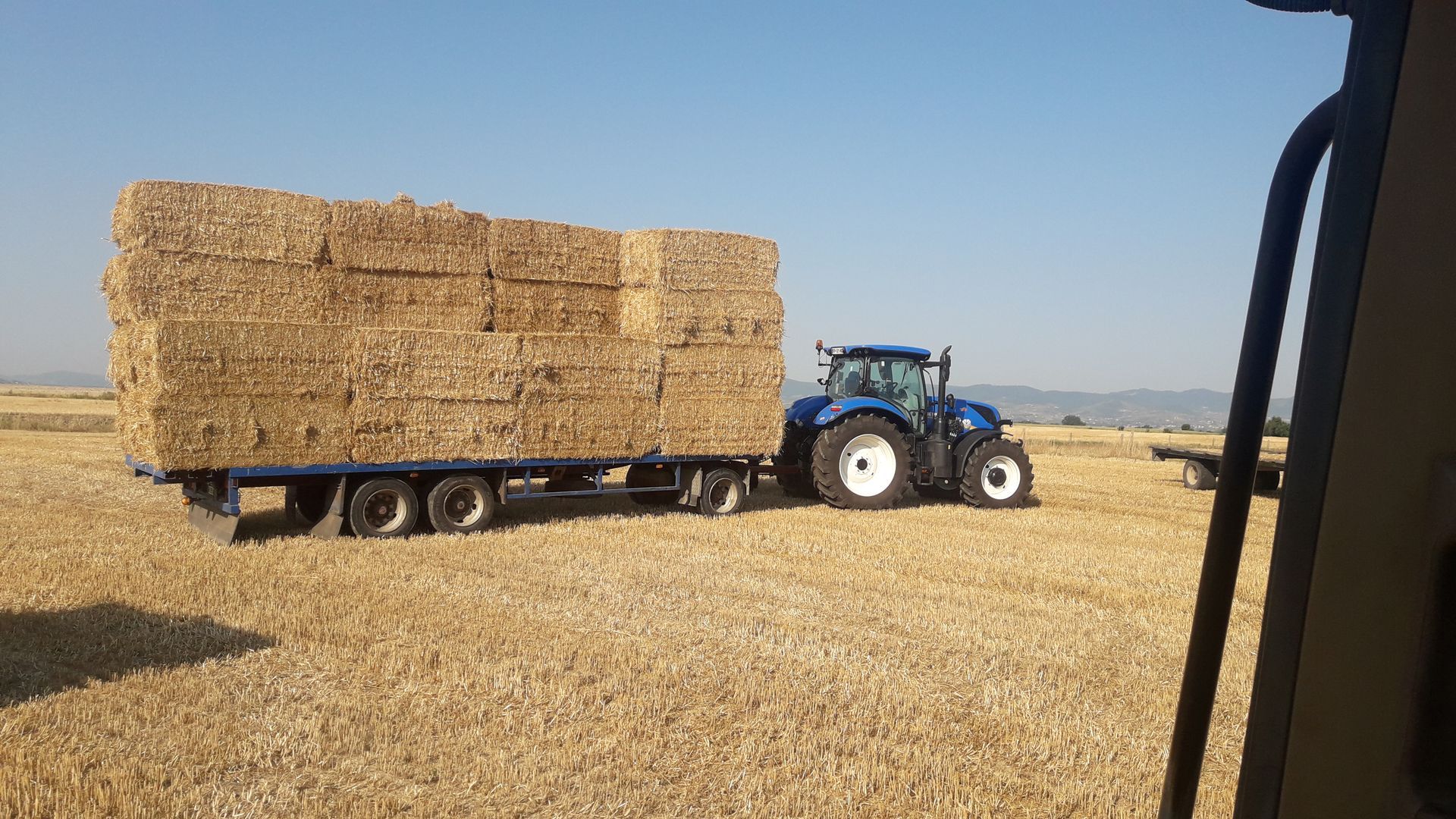 Transport de bottes de foin