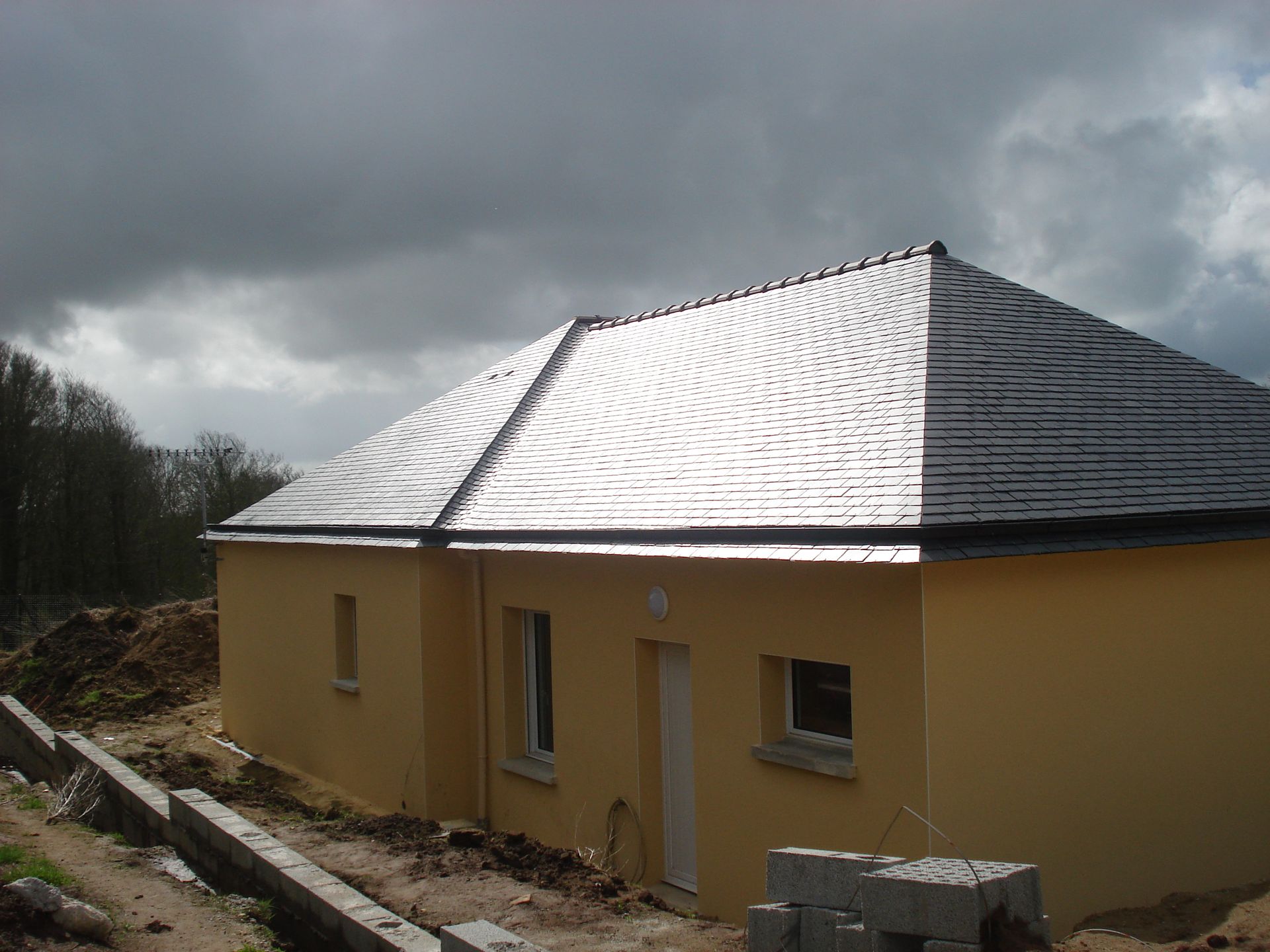 Maison en construction.