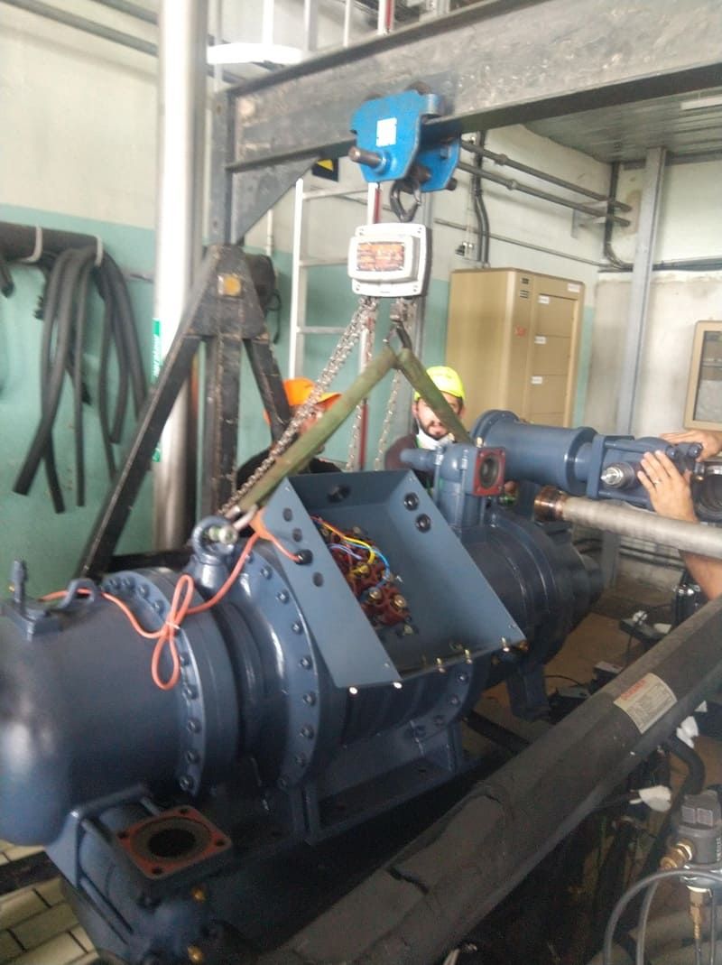 Levage d'un moteur électrique au palan/portique