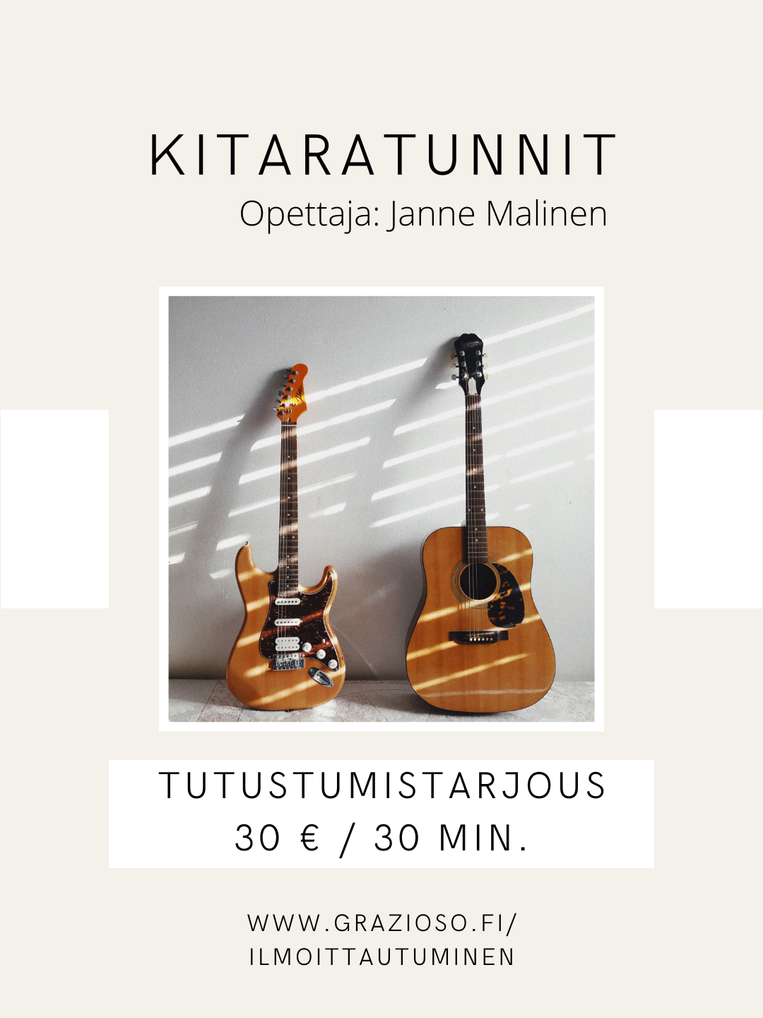 tarjous kitaratunnit