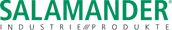 Logotipo de SALAMANDER INDUSTRIES en verde con un icono de salamandra sobre fondo blanco.