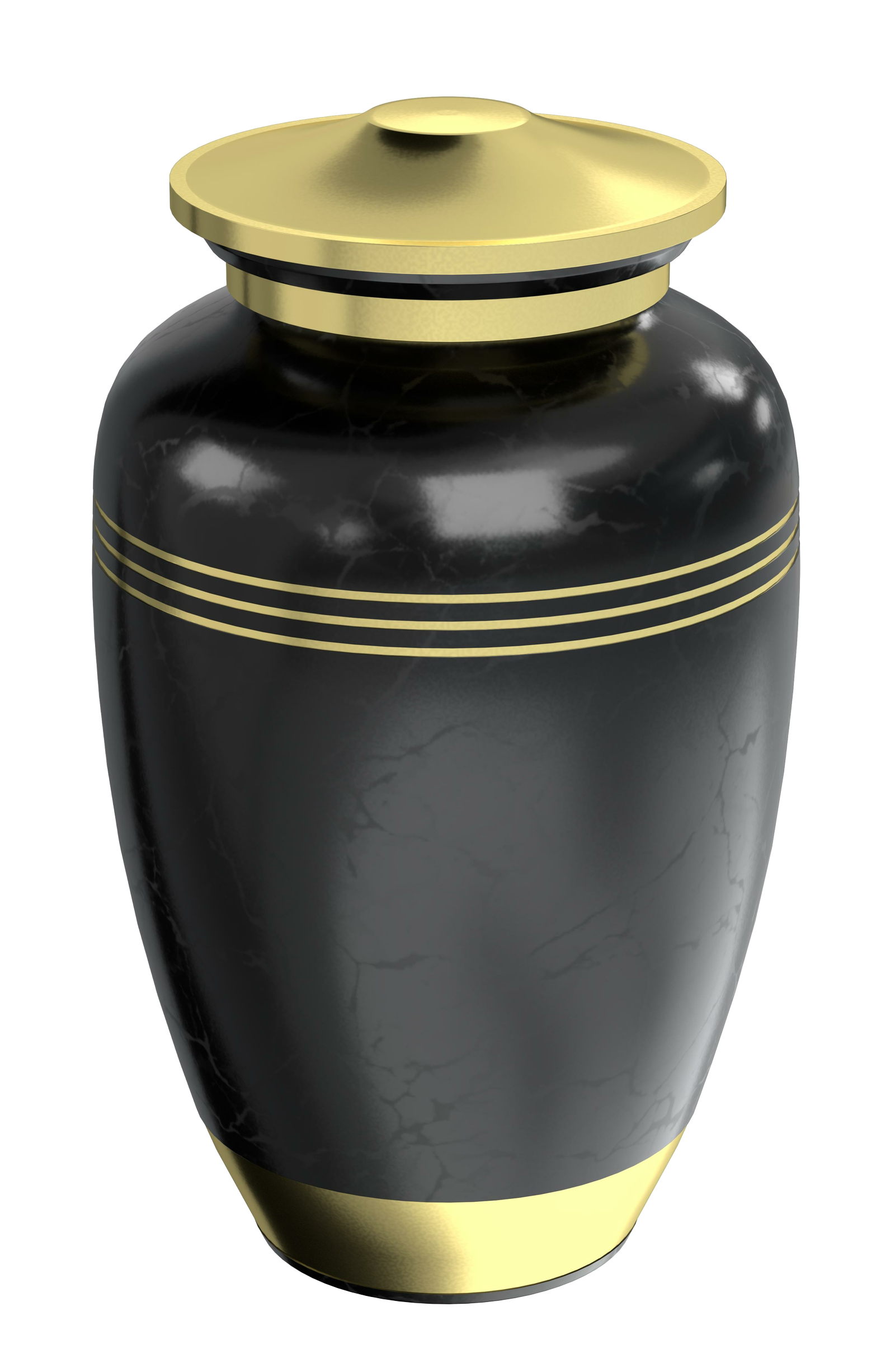 Urne noire avec des dorures