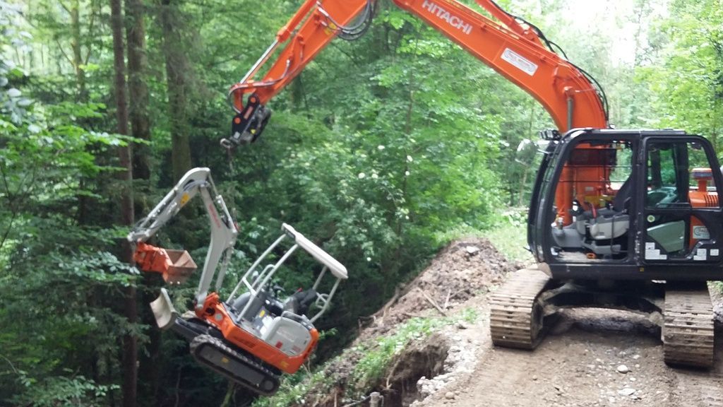 Moderne Bagger - Paul Wehrli Erd- und Tiefbau Züberwangen