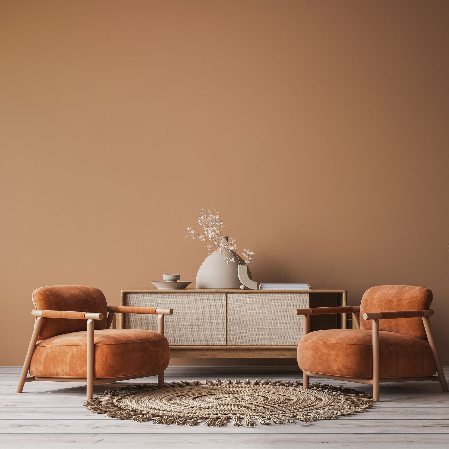 Deux fauteuils et un meuble