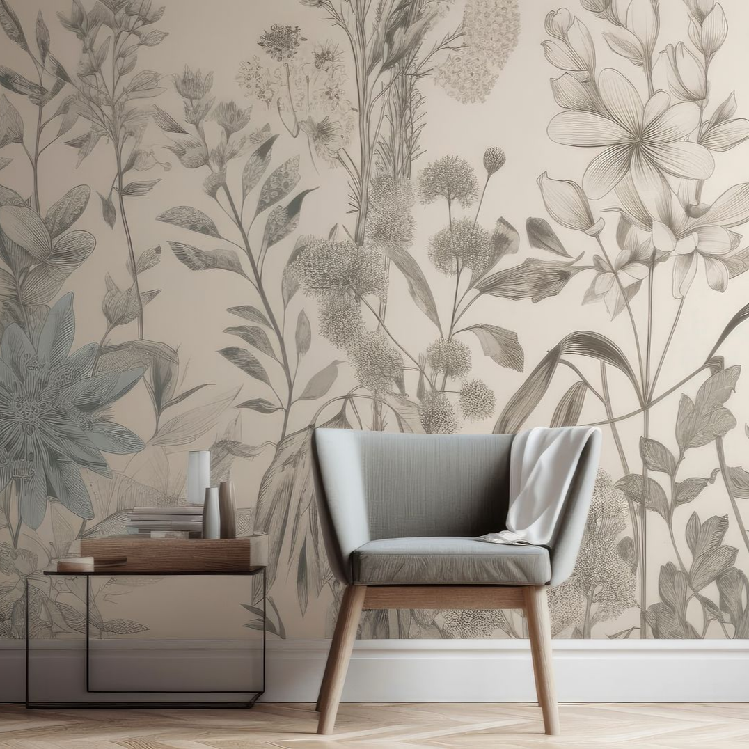 Un papier peint floral