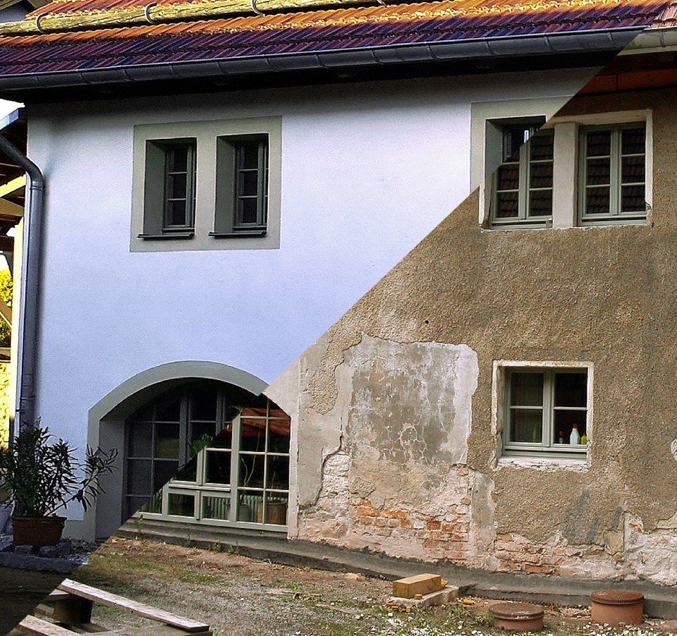 Haus Fassade vorher nachher