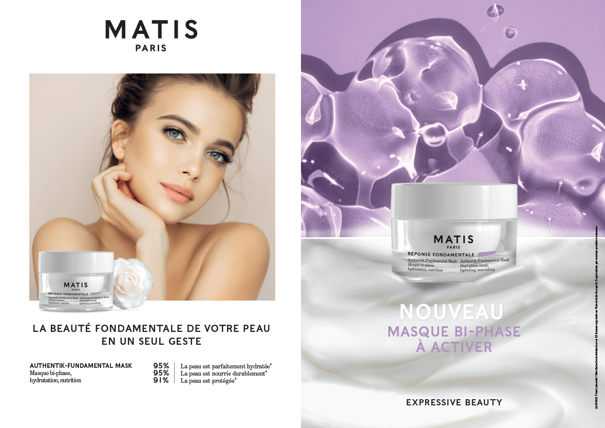 Publicité pour une crème Matis