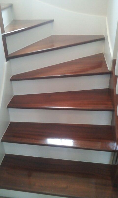 Vitrification des marches d'un escalier