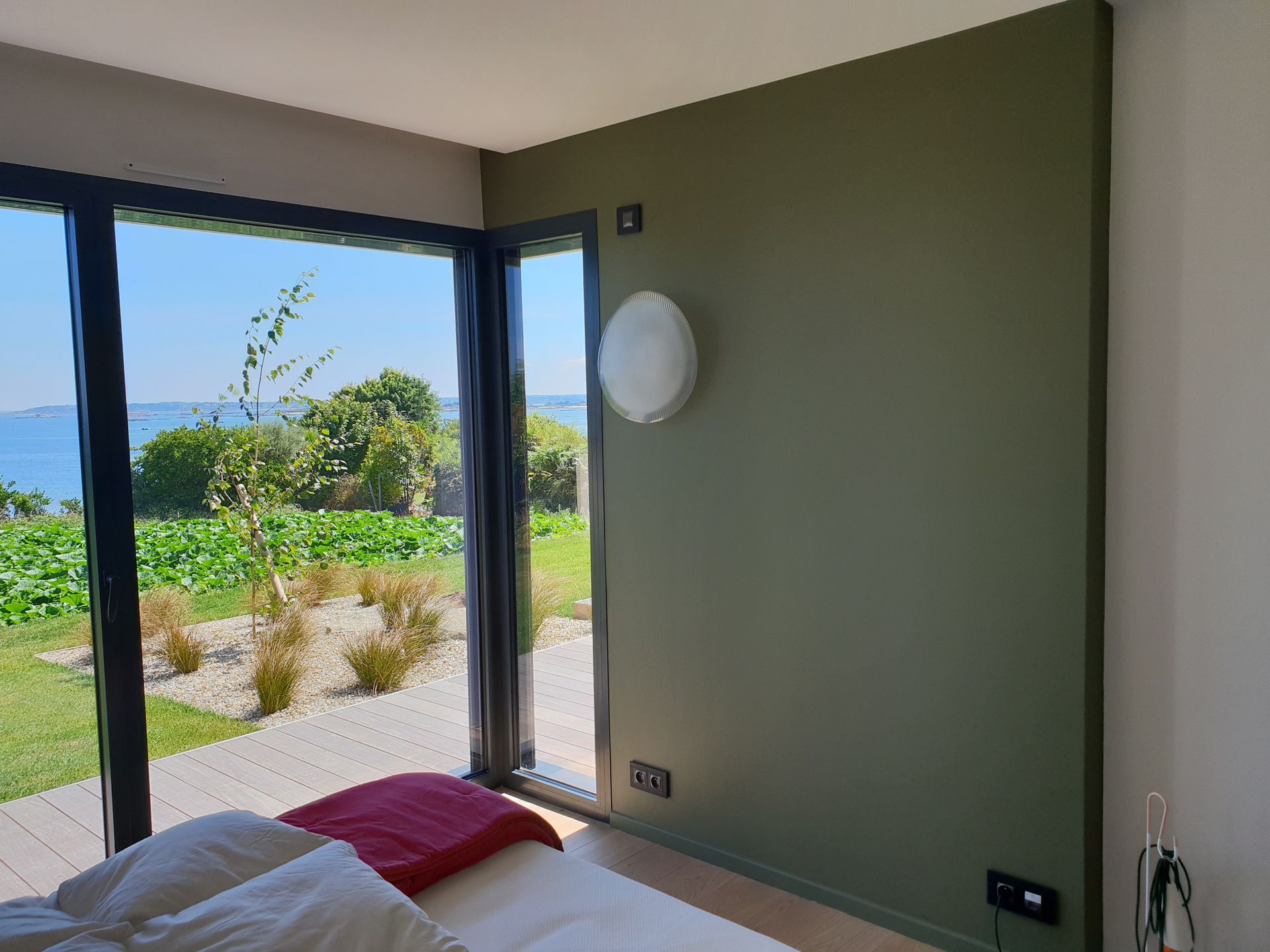 Décoration chambre mur vert