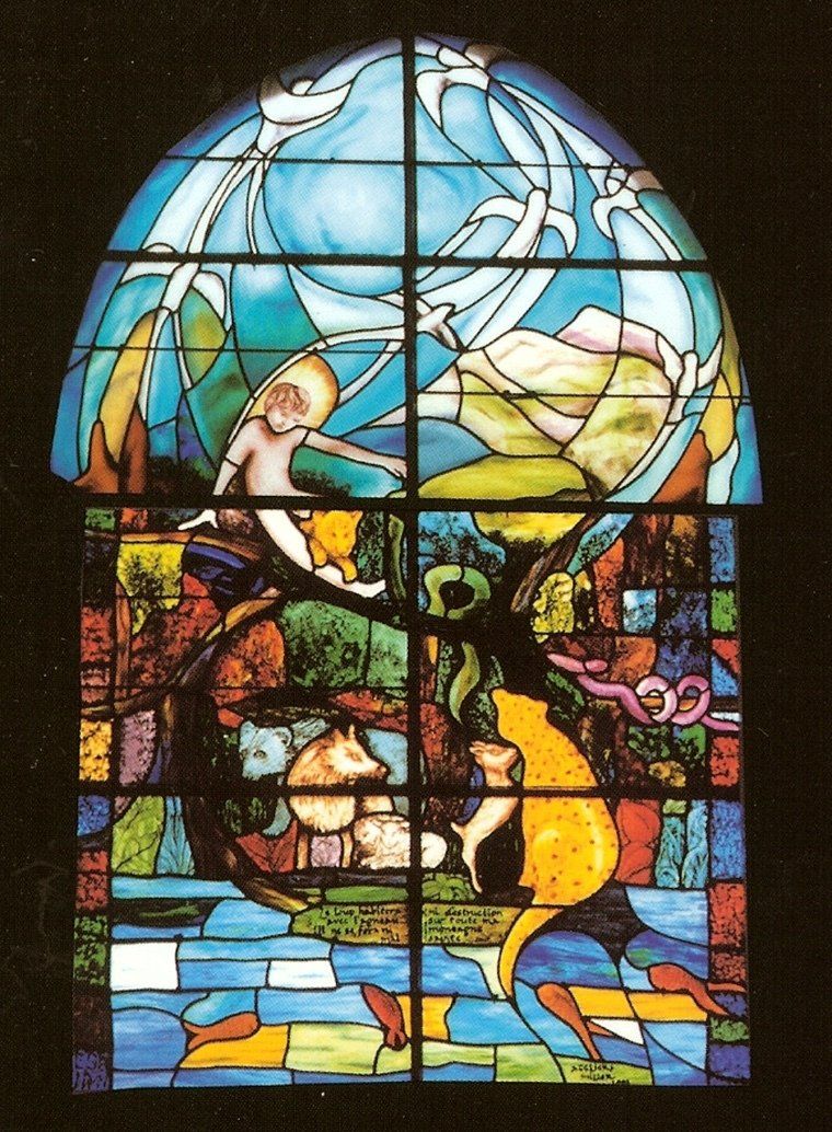 Vitrail réligieux à Villemarchal