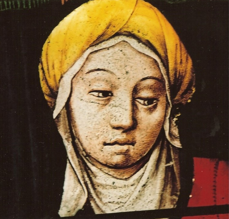 Vitrail représentant une femme