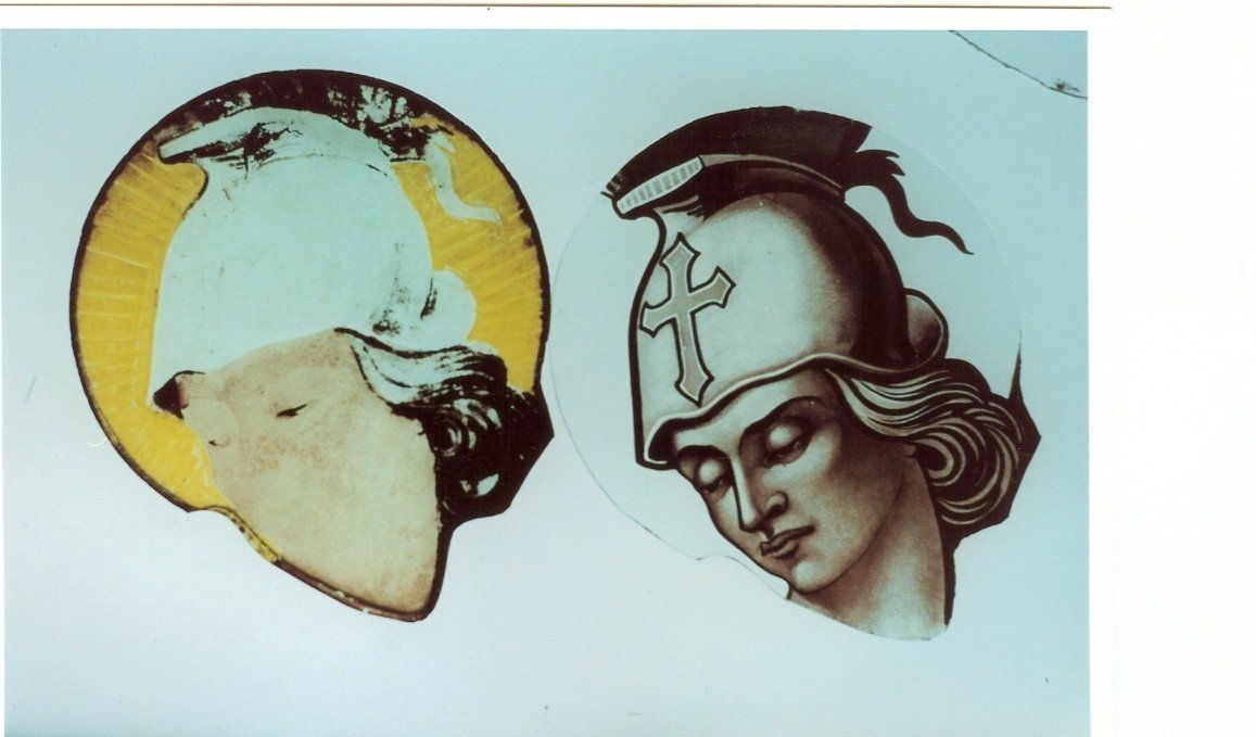 Vitrail tête double