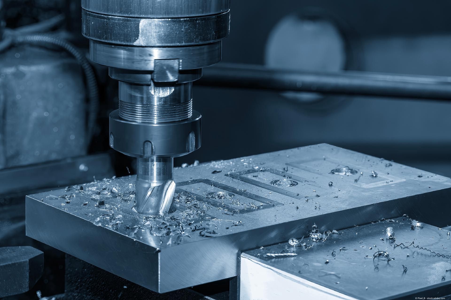 Metallfräse bei der Arbeit