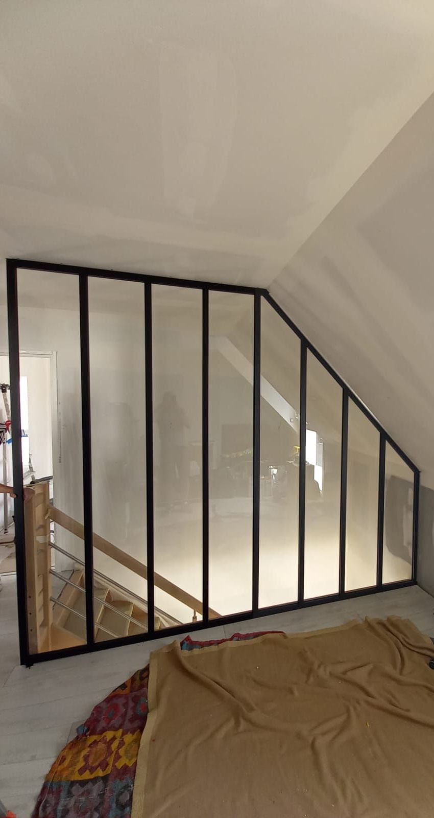 Verrière et séparation sur mesure avec placard et rangement à Nantes.