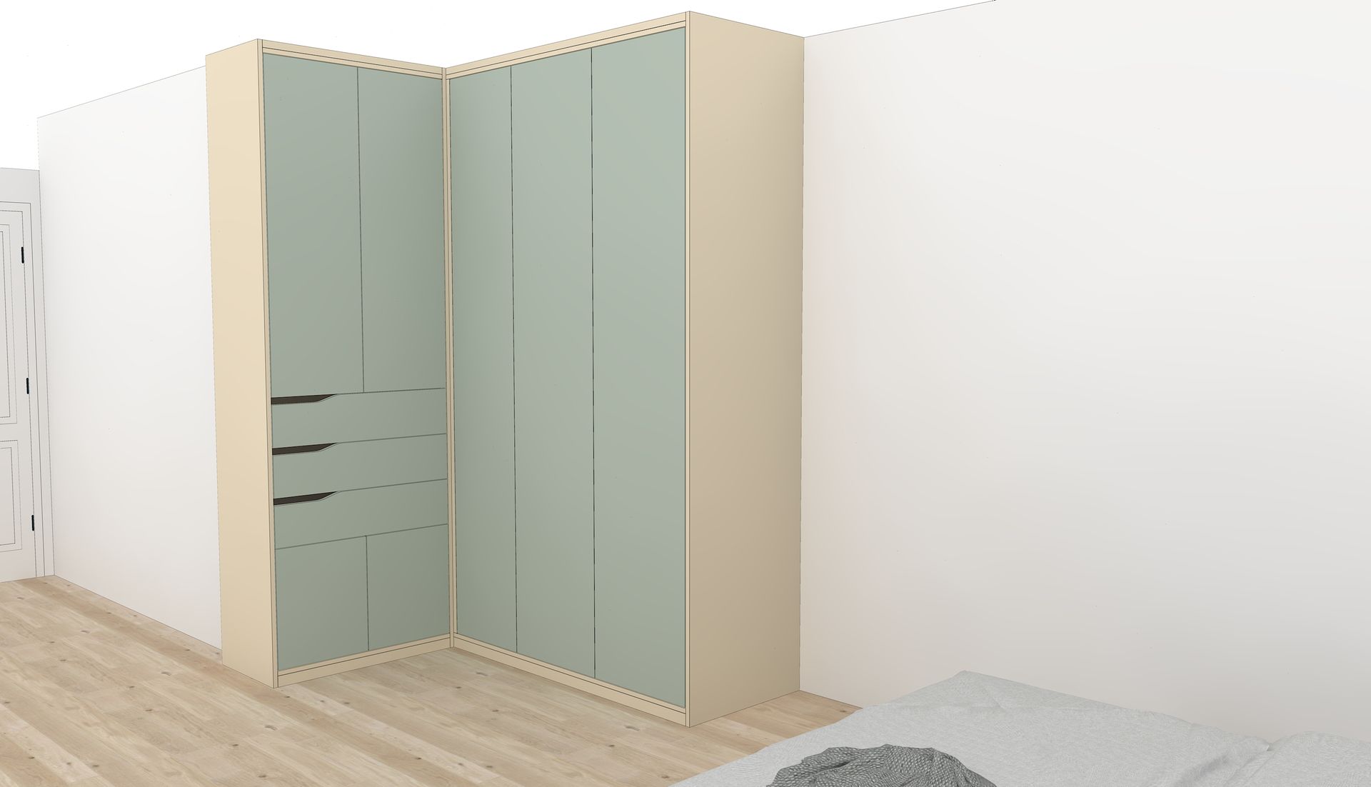 Dressing en L sur mesure à Nantes.