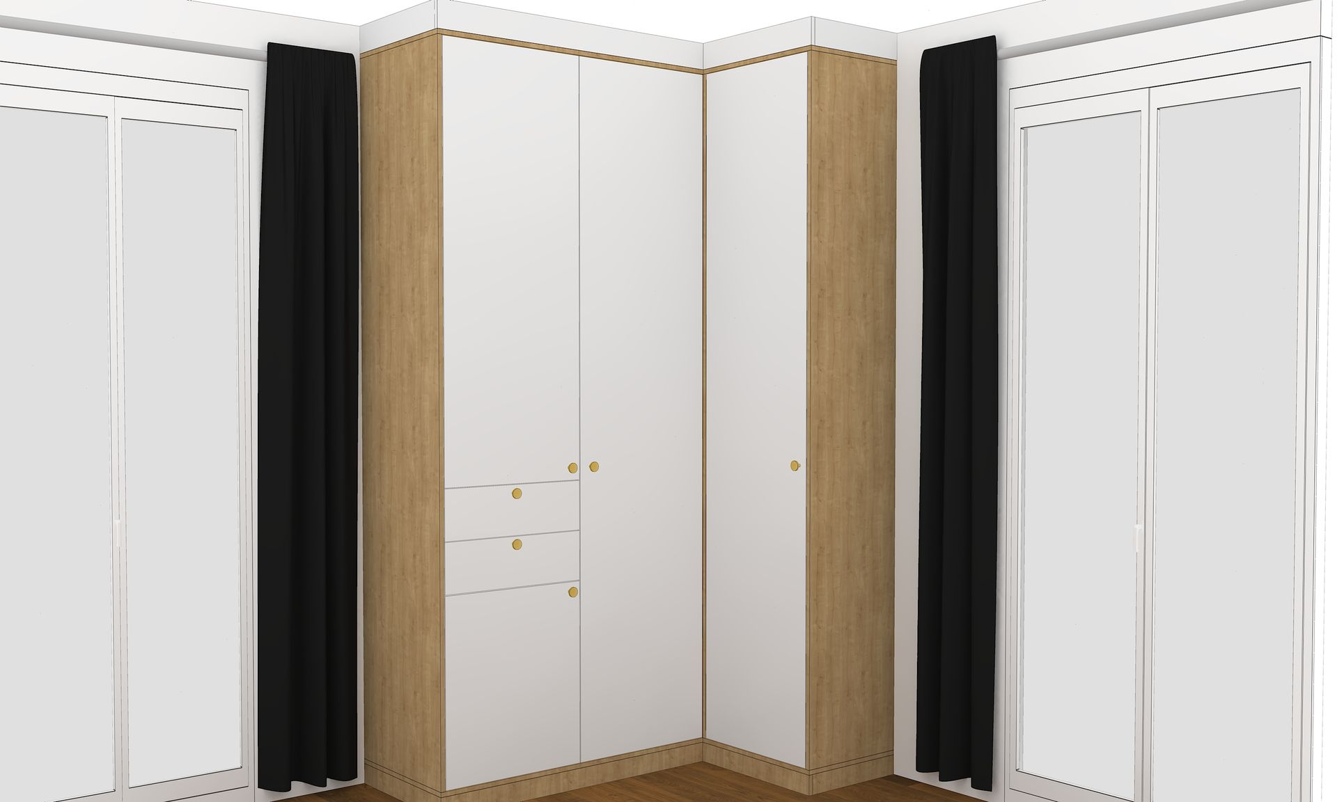 Dressing en L sur mesure à Nantes.