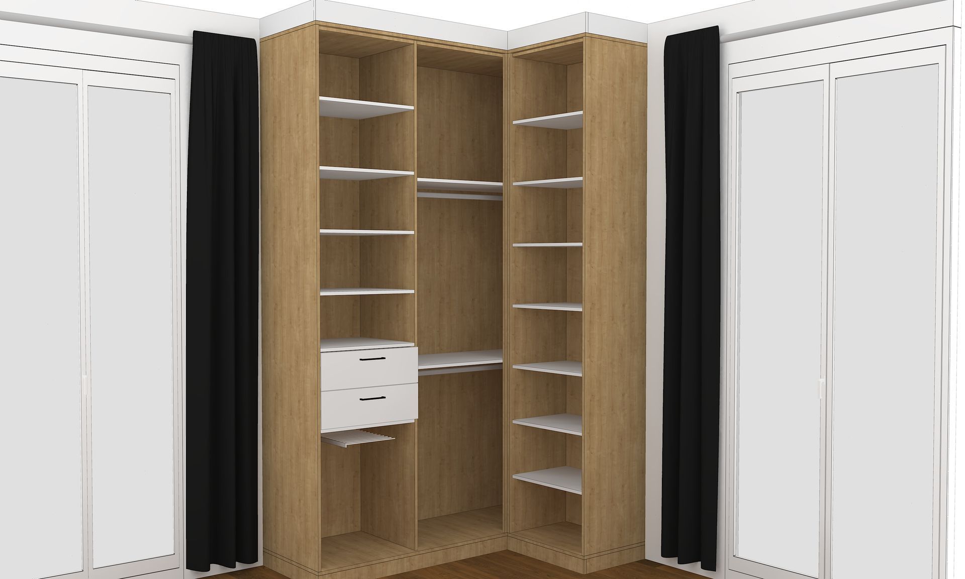 Dressing en L sur mesure à Nantes.