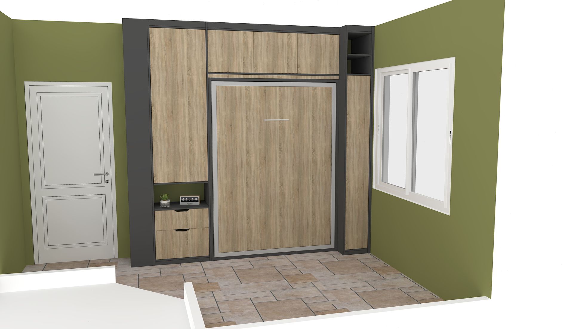 Aménagement sur mesure à Nantes avec lit relevable.