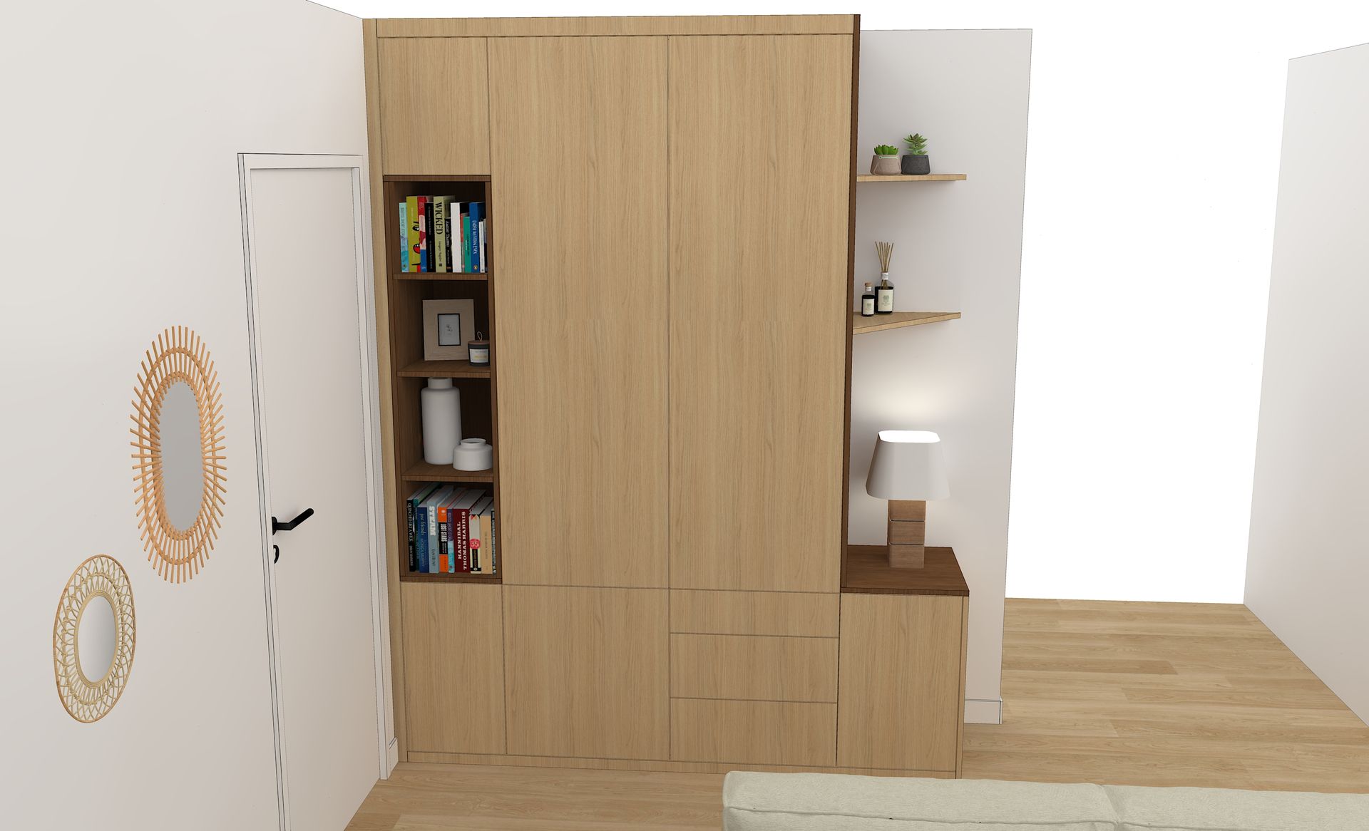 Placard sur mesure avec niche à Nantes.