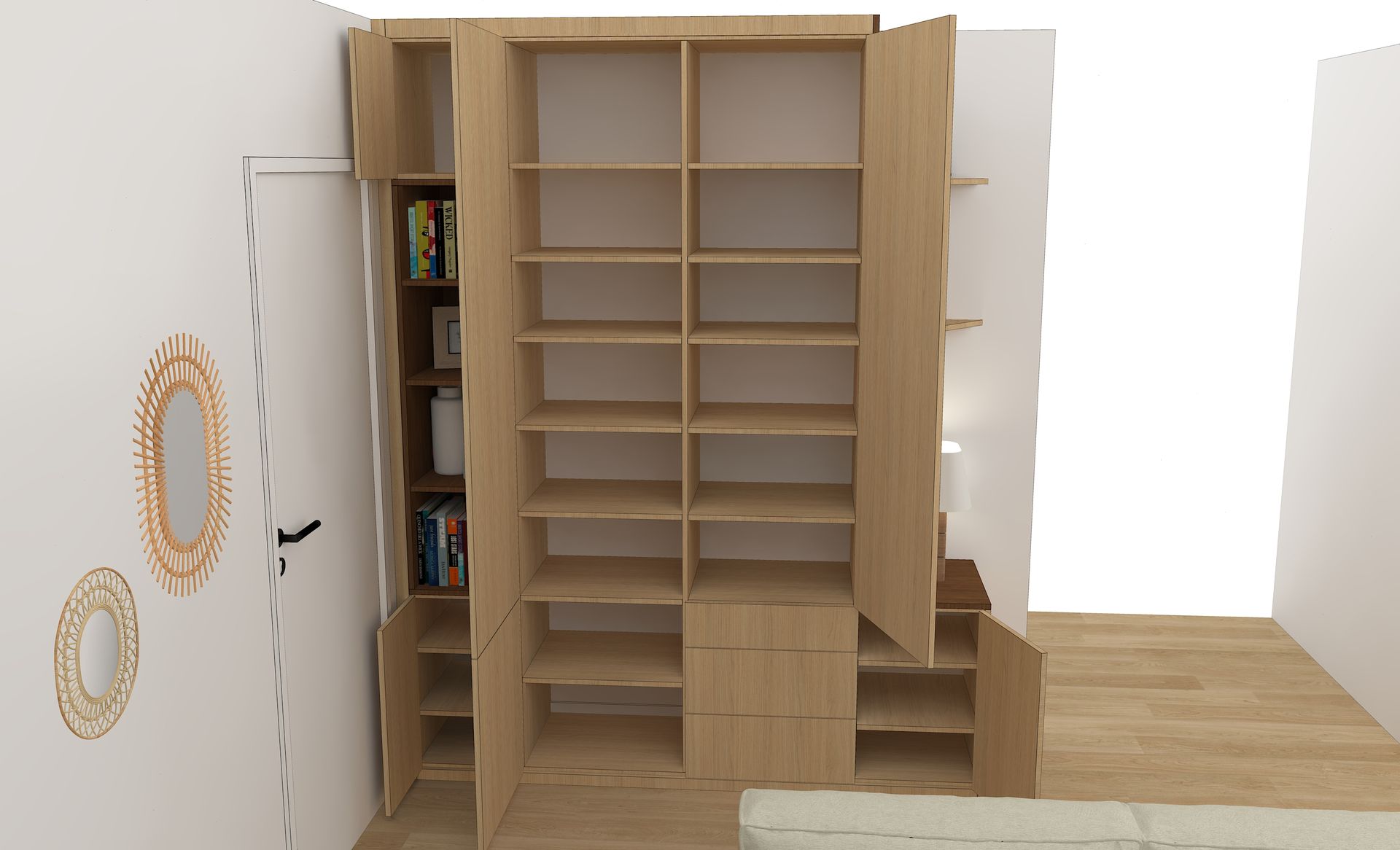 Placard sur mesure avec niche à Nantes.