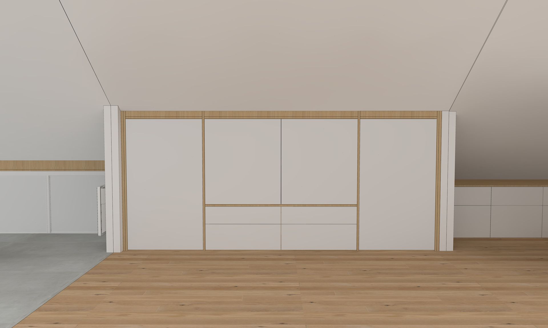 Aménagement sous pente sur mesure à Nantes.