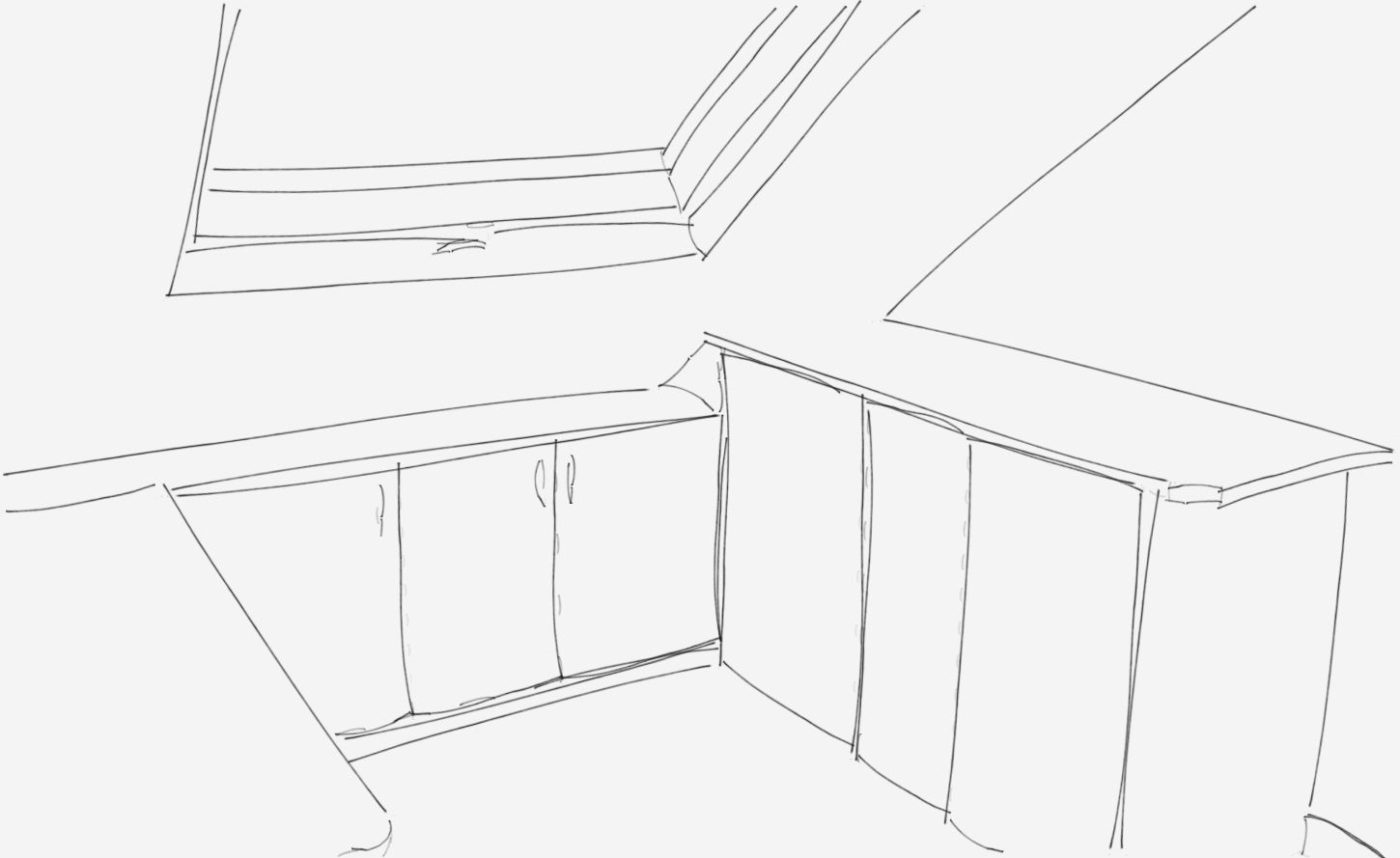 Croquis du projet de rangements