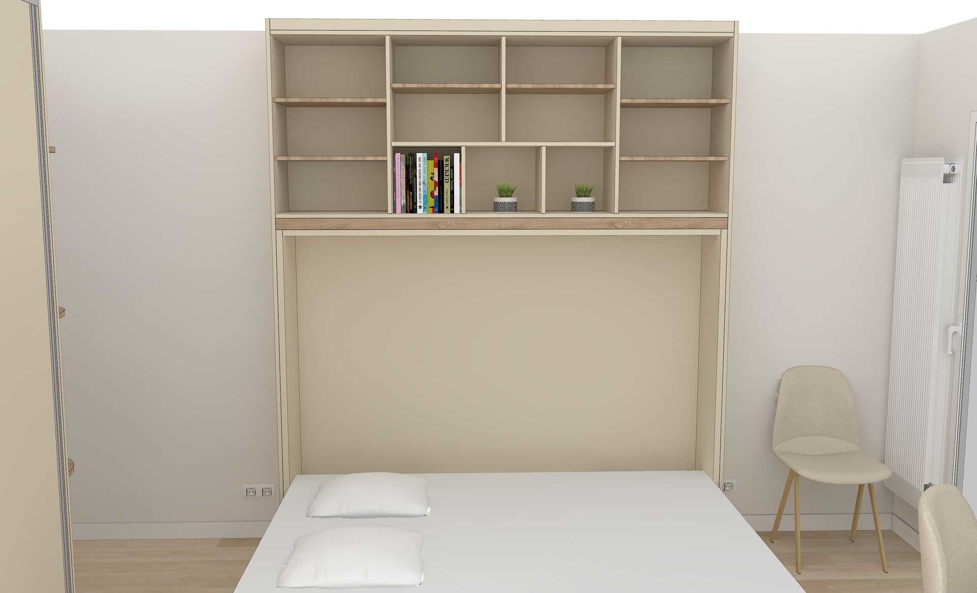 Aménagement sur mesure à Nantes avec lit relevable.