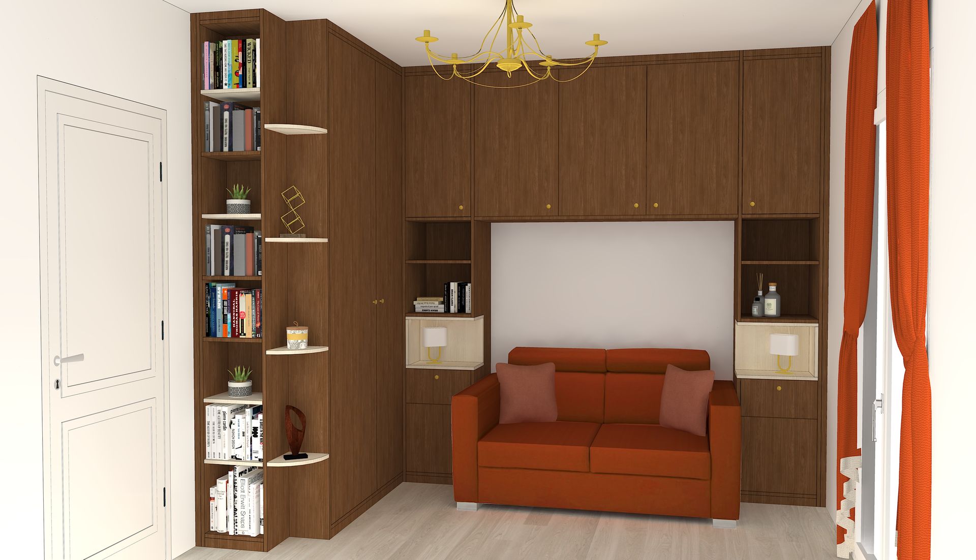 Pont de lit sur mesure avec placard et rangement à Nantes.