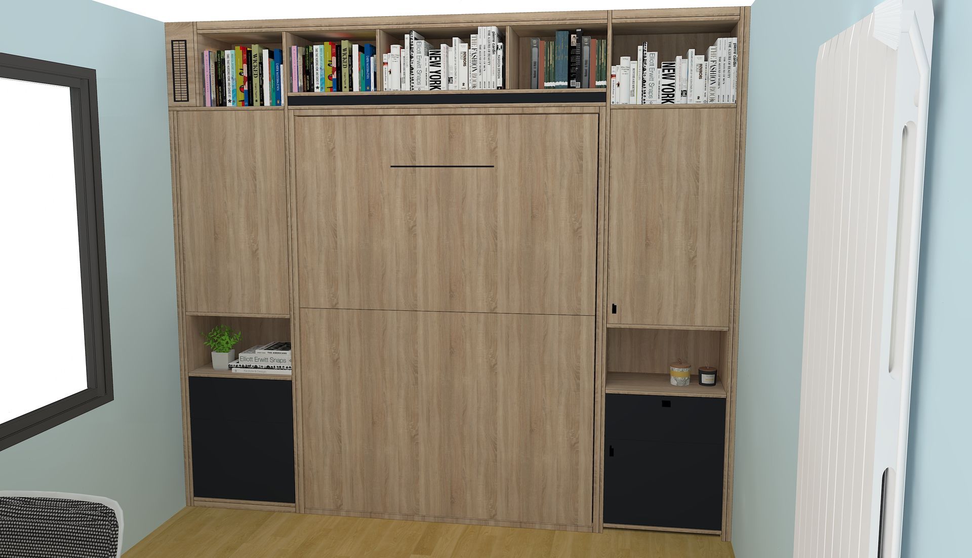 Aménagement sur mesure à Nantes avec lit relevable.