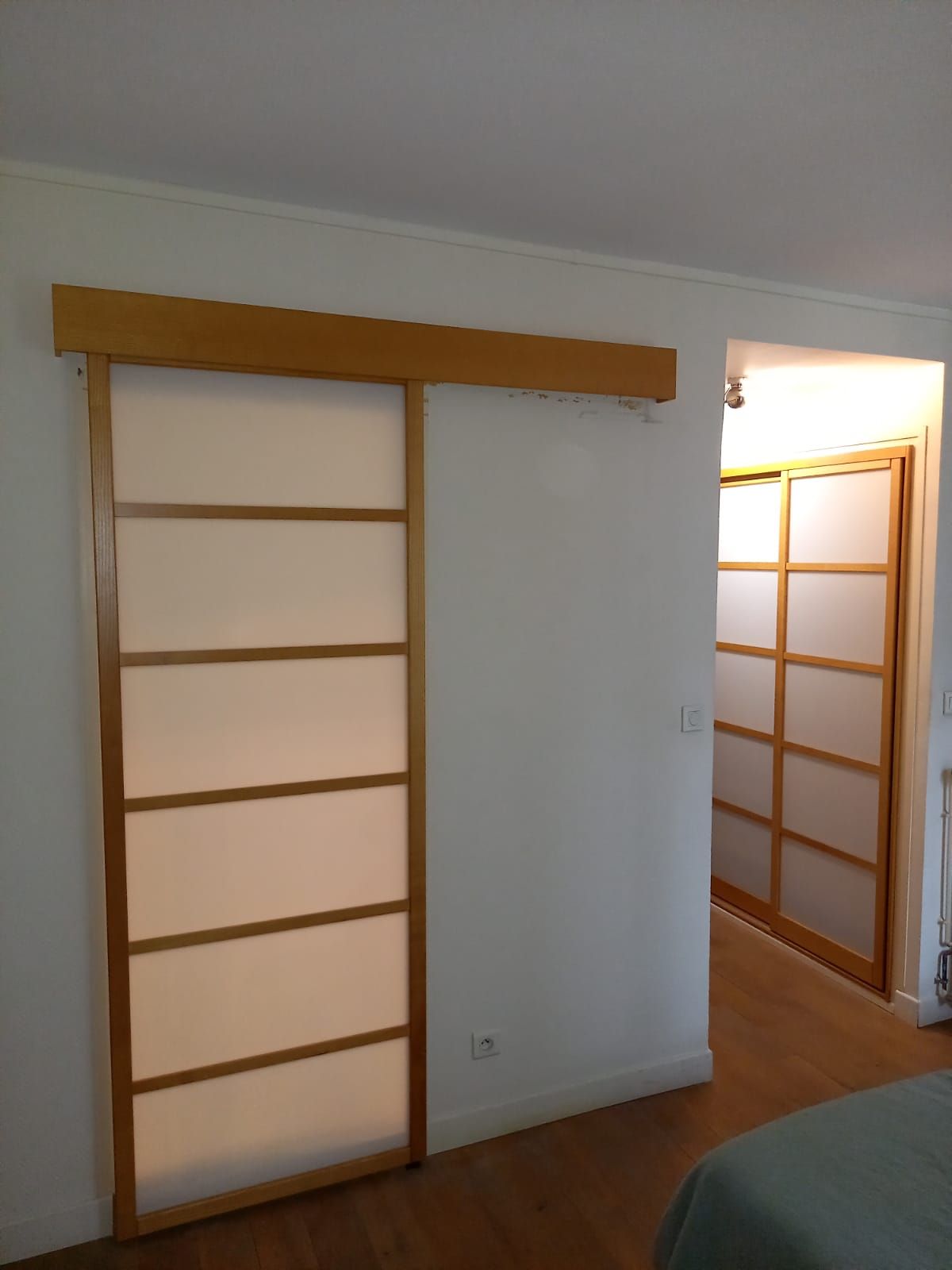 Verrière et séparation sur mesure avec placard et rangement à Nantes.