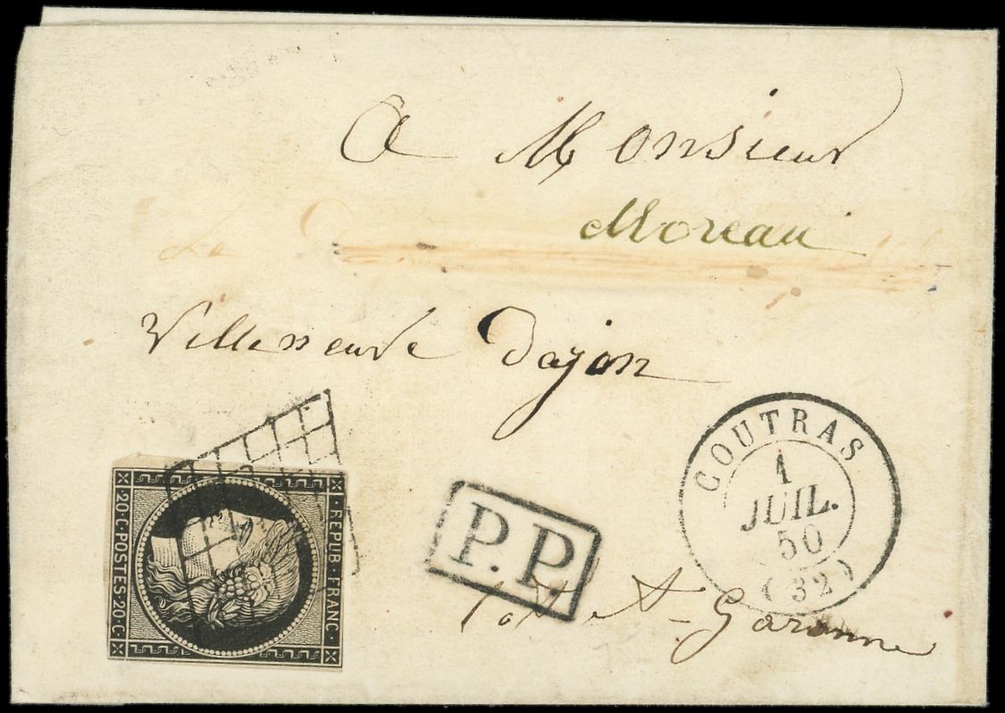 Lettre ancienne de Goutras