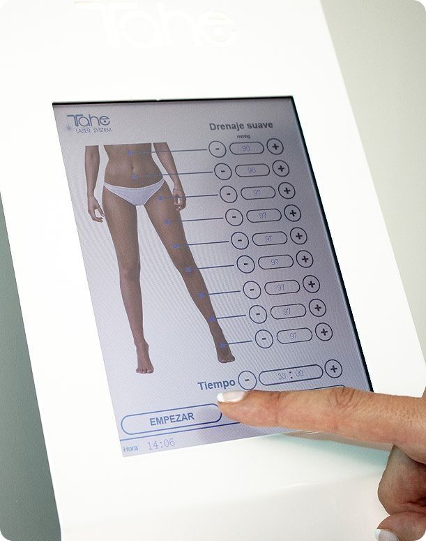 imagen de una pantalla con un cuerpo y varias opciones.