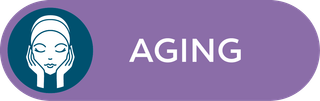 Icona raffigurante un volto tenuto in mano, con la scritta Aging