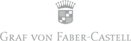 Un logotipo en blanco y negro para Graf von Faber Castell