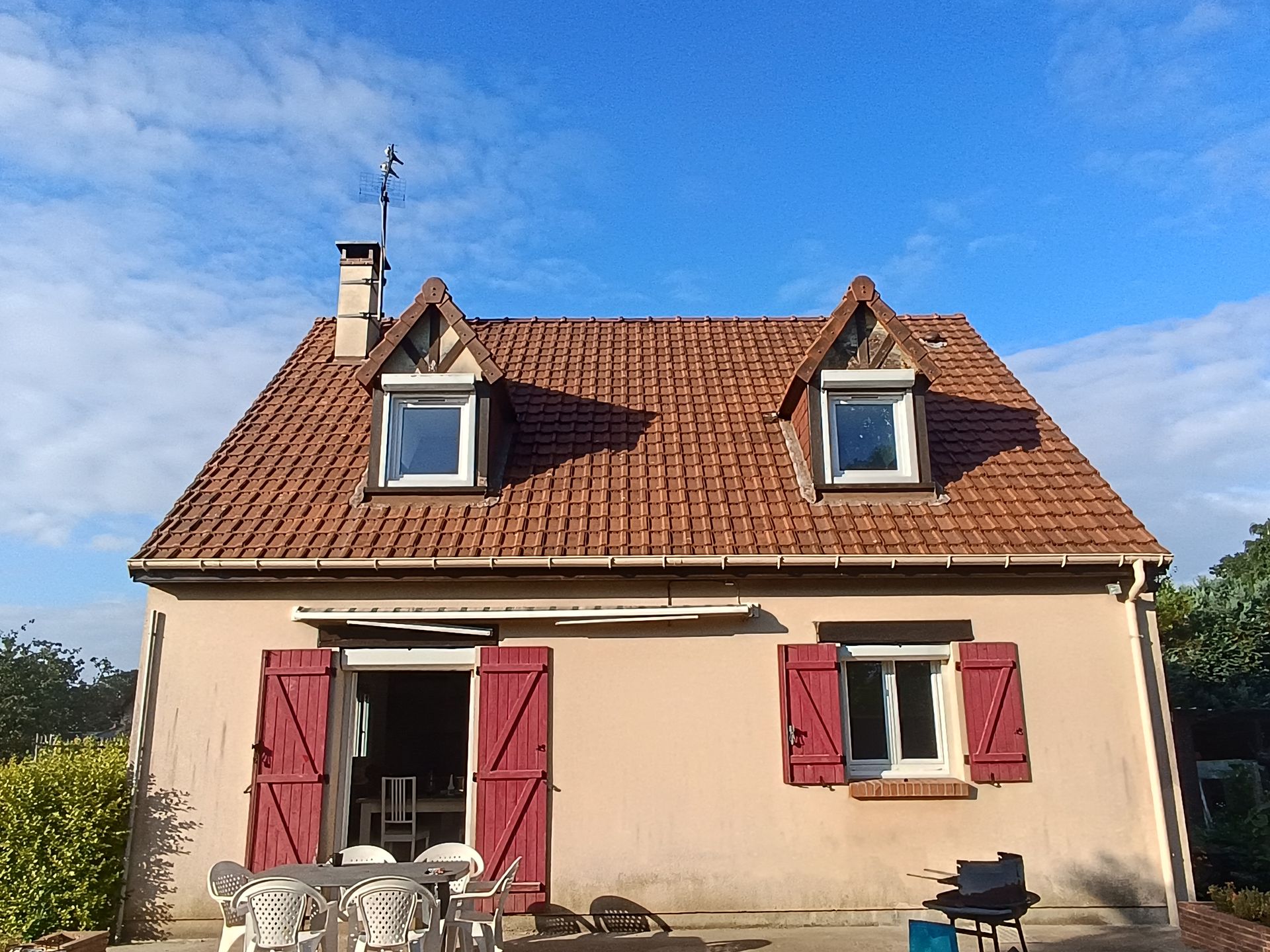 Après démoussage de toiture