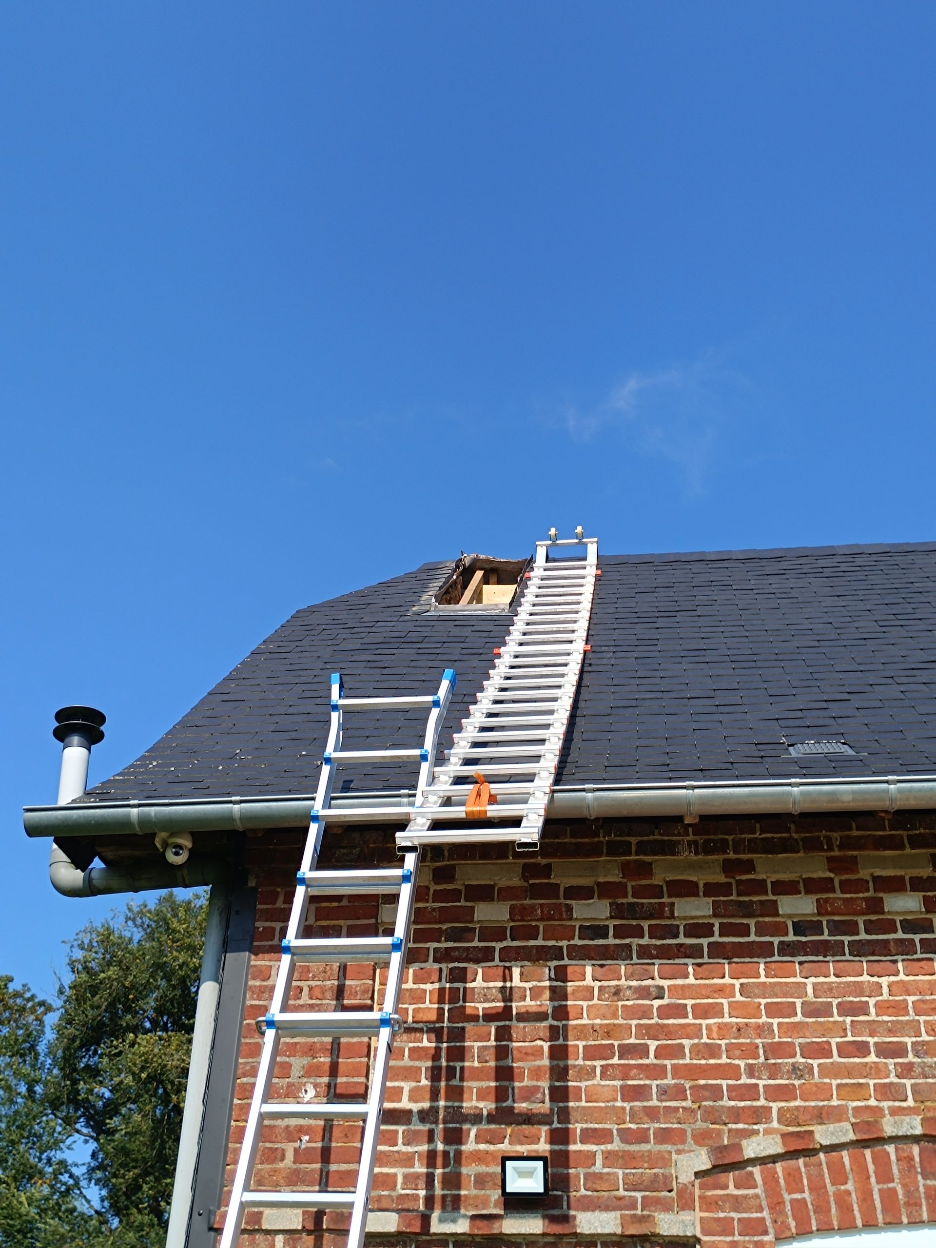 Démontage de cheminée en brique