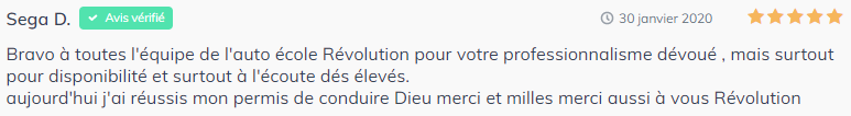 Avis sur l'auto école numéro 4