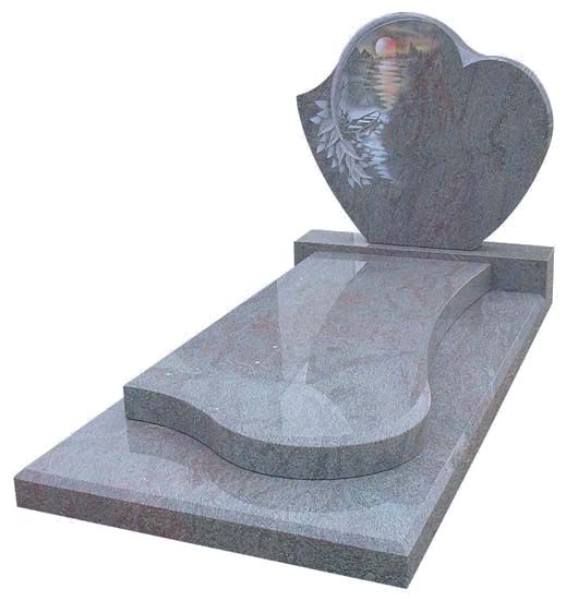Monument funéraire en granit gris