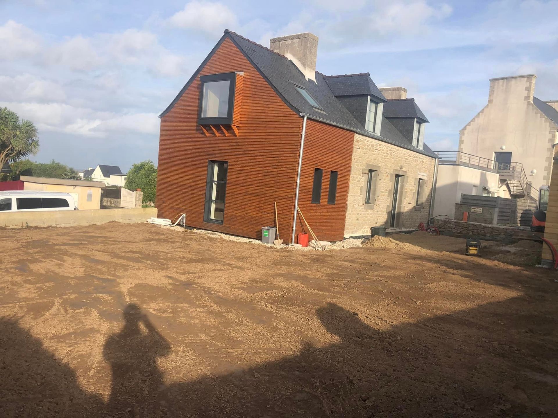 Terrassement devant maison