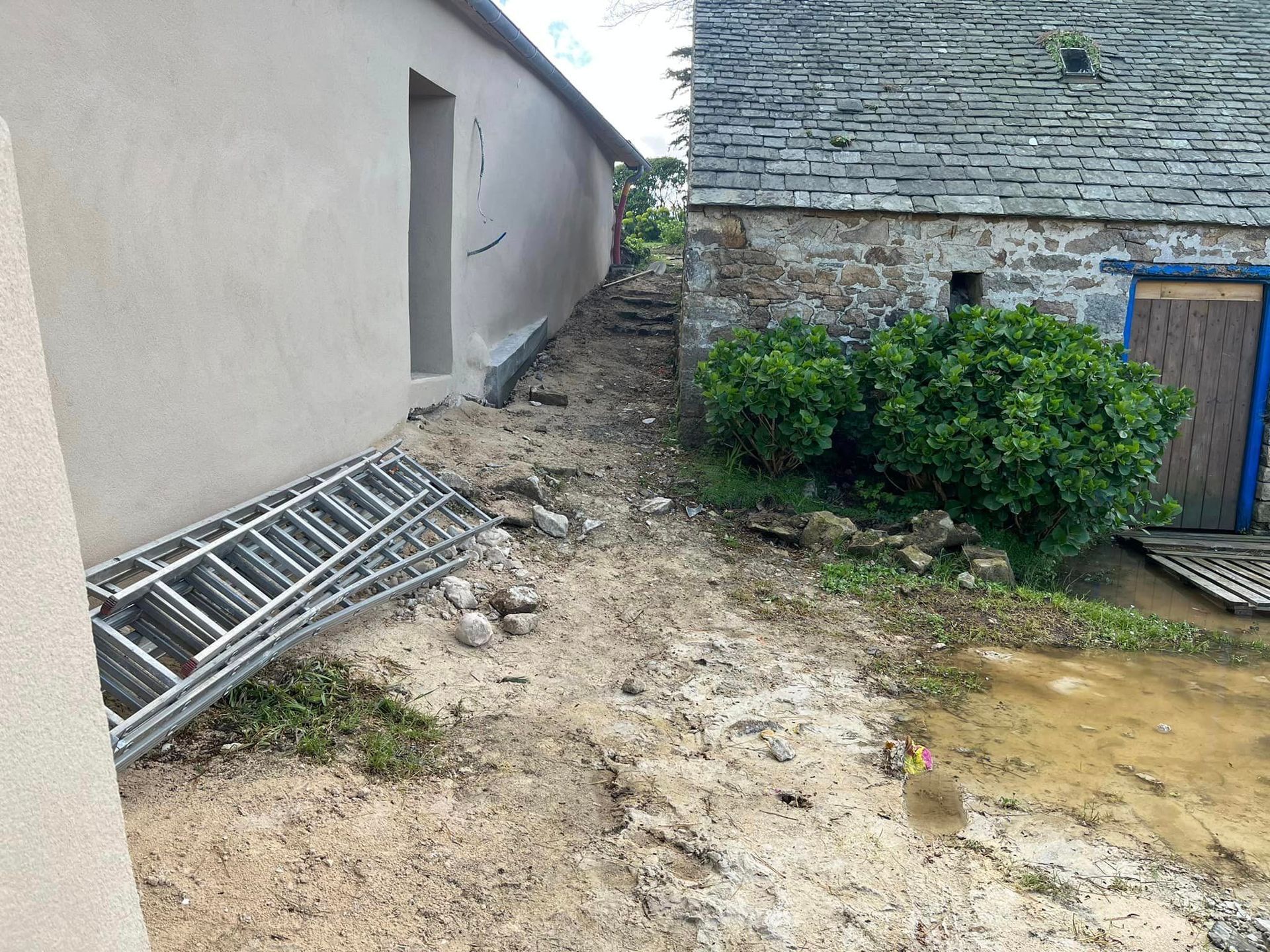 Avant création d'escaliers