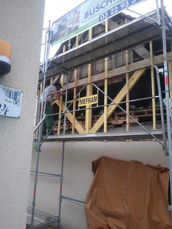 Réparation, chantier de couverture