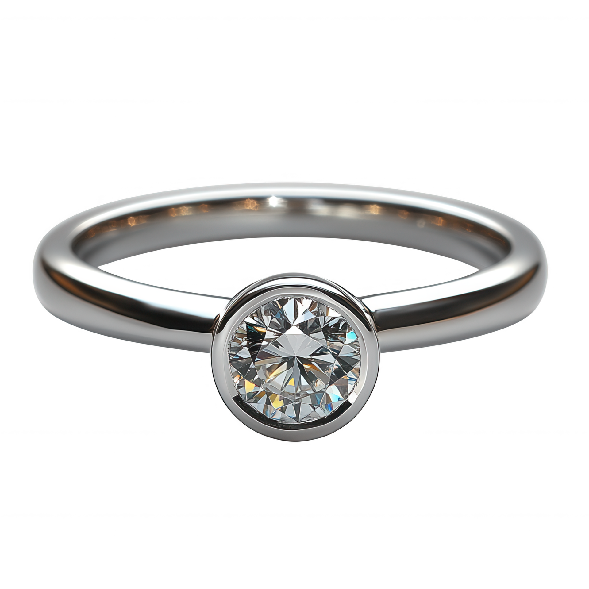 Une bague en platine