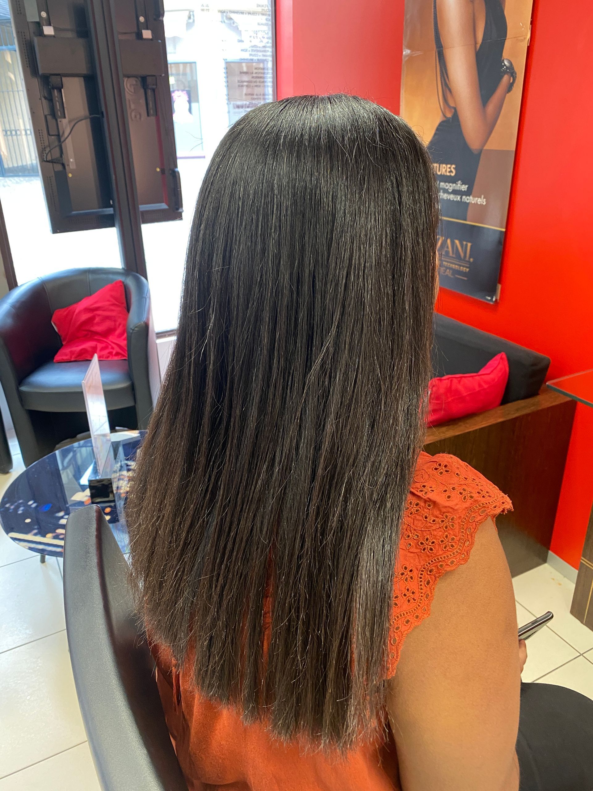 Des cheveux très lisses