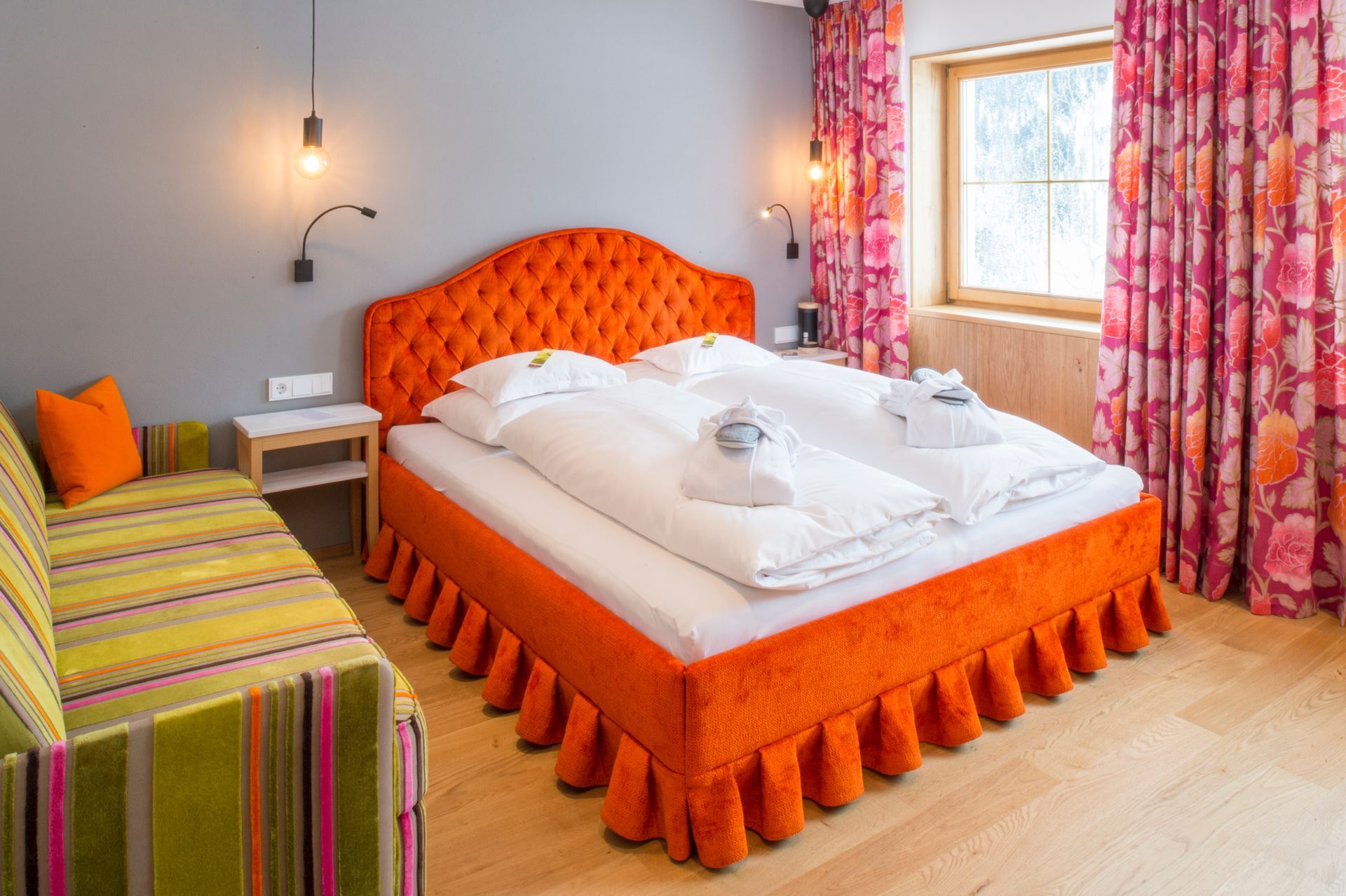 Schlafzimmer in der Ferienwohnung im Hotel Stäfeli