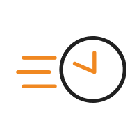 Picto d'une horloge rapide