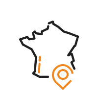 Picto de la France avec un pointeur de position