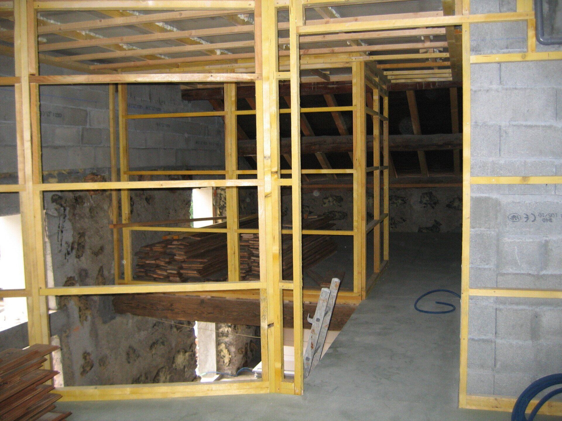 cloisons bois préparation