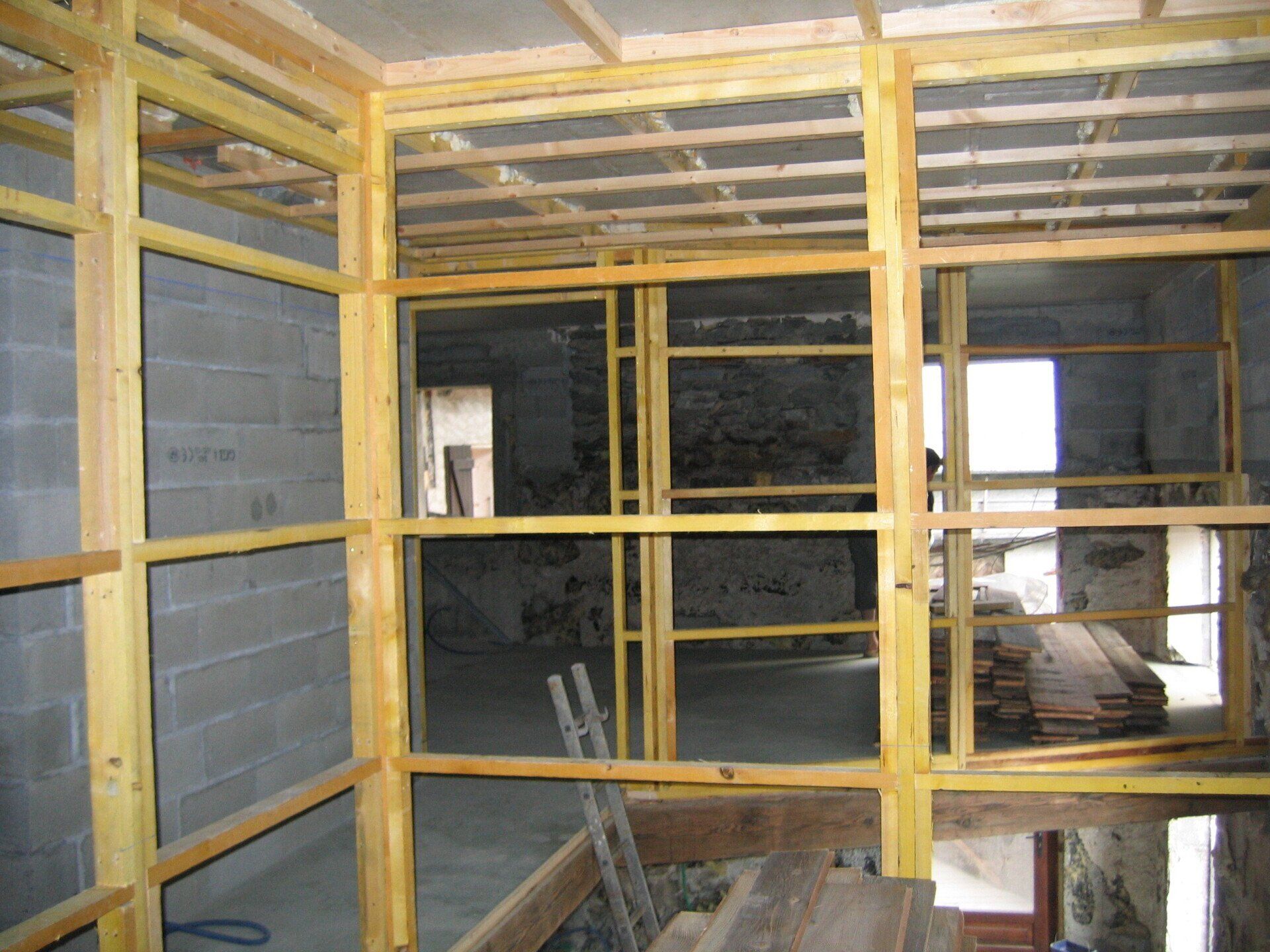 cloisons bois montage